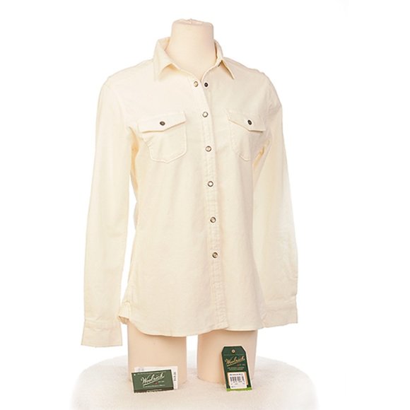 Woolrich Corduroy Button up Shirt Off White NWT - Picture 2 of 5